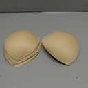 SERMICLE Bra Pad Inserts 4 Pairs, Bra Pads Sewn Padded for Sports Bra A/B  Cup Beige or Black, White Optional