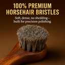 Horsehair Brush Applicator 4-Pack Horse Hair Polish Daubers for Leather, Boots, Shoes, Saddle Soap, Creams & Conditioners  Gentle Shine Brush Set for Leather Care