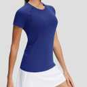 Stelle Women Seamless Workout Shirts Short Sleeve Athletic Top Yoga Gym Running T-Shirts