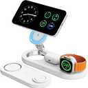 2026 for Apple Watch 5W Fast Charger15W 3 in 1 Wireless Charging Station for Apple Mag-Safe Charger Stand,Fast Magnetic Wireless Charger Station for iPhone17 16 15 14 13 12 Series,Airpods, Watch