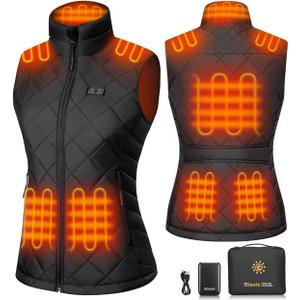 Glaais Heated Vest Women with Battery Pack 16000mAh 7.4V, Women's Warming Electric Heated Vest