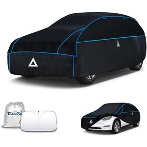 Hail Protector Car Cover for SUV(Length:182-190inch) + Gift Windshield Sunshade, Multi-Layered EVA Hail Proof Car Cover, Padded Car Hail Protector Blanket for RAV4, CRV, Q5, Equinox, Rogue etc.
