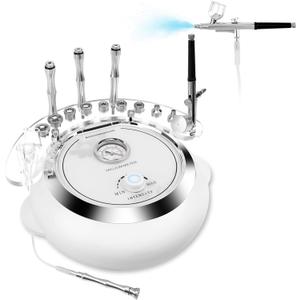 Updated 3 in 1 Microdermabrasion Machine, Professional 65-68cmhg Vacuum Suction Power Facial Clean Diamond Machine for Home Use, Beauty Star Salon Eeffect Skin Care Equipment with Vacuum & Spray Gun