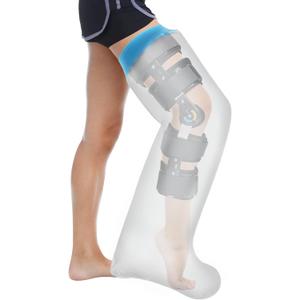 Waterproof Extra Wide Full Leg Cast Cover for Shower Adults, Extra Large Full Leg Shower Cover, Watertight Silicone Foot Protector for Plus Size Adults Surgery Shower Boot