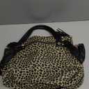 Women's Leopard Print Black Purse Handbag Hobo Style Sequin PU Leather Shoulder Bag