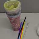 Color Changing Cups, Plastic Tumblers with Lids and Straws, Reusable Plastic Cups - BPA-Free, Sturdy & Food Safe, Perfect for Iced Coffee, Milkshakes & Smoothies, 5 Pack - Glitter Cherry