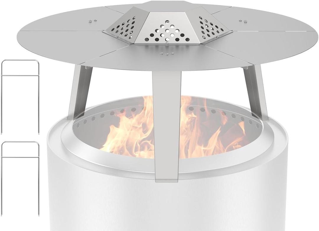 DcYourHome Heat Deflector for Solo Stove Bonfire 19.5" Accessories, for Solo Stove Bonfire 2.0 Heat Deflector with Carrying Handle, 304 Stainless Steel (19.5 inch)