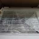 DWANTON Dog Crate Furniture with Cushion, Wooden Kennel Table with Double Doors, Indoor Dog House, Small/Medium/Large Size, 27.2" L, White+Rustic Brown