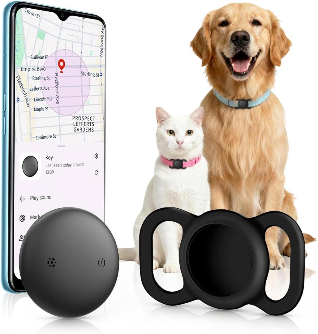 1 Pack Android GPS Dog Collar, Mini Dog GPS Tracker, Smart Pet Activity Tracker, No Subscription, GPS Cat Collar Certified Finder, Anti-Lost, Finder Tag for Vehicles, Pets, Kids, Items
