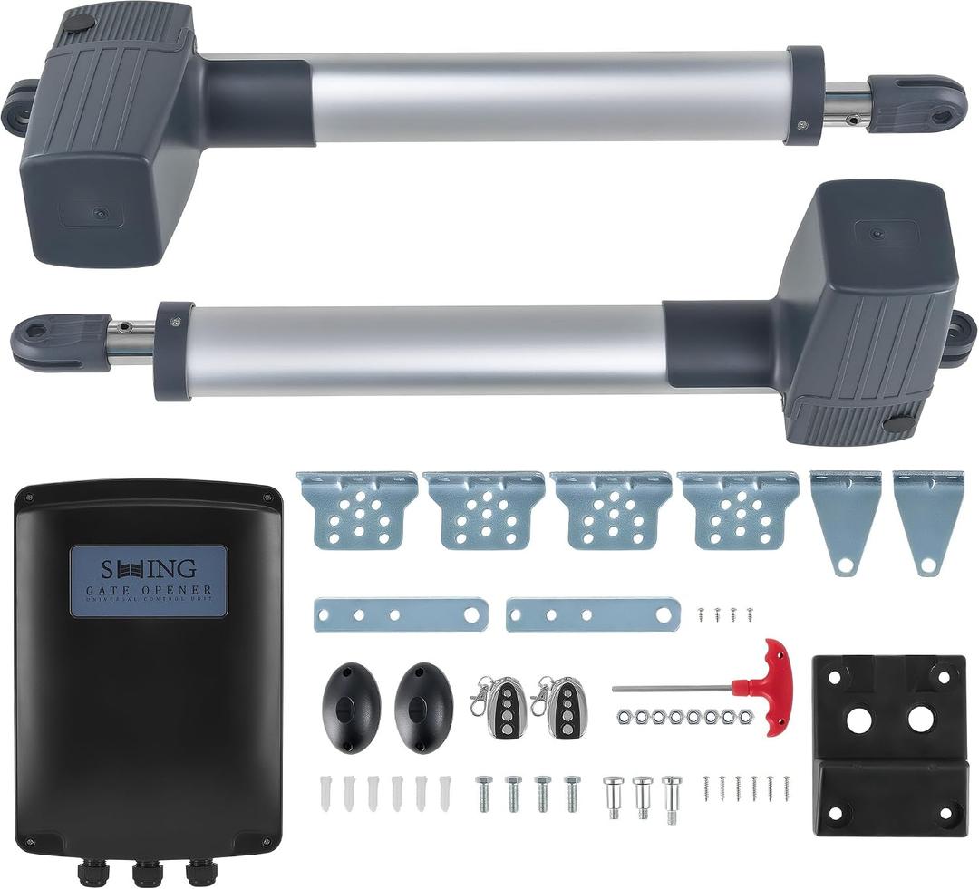 CO-Z Automatic Dual Swing Gate Opener Kit for Gates up to 1300 lb 36 ft
