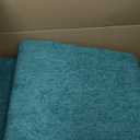 Roundhill Furniture Pisano Teal Blue Fabric Armless Contemporary Accent Chair with Kidney Pillow