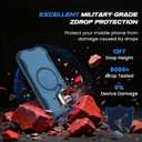 DEERLAMN Magnetic Shockproof Case for iPhone 16 6.1-Inch, [Compatible with MagSafe] [Military Grade Drop Protection] 2-Layer Durable Bumper Heavy Duty Protecive Phone Cover, Blue