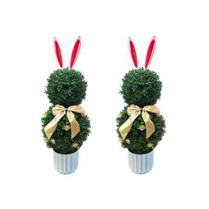 31.5" Artificial Tree in Pot Realistic Tree Faux Plant for Home & Office Decor, Hotel Lobby Entryway Greenery