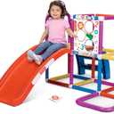 Fisher-Price Jungle Gym Play Structure with Slide for Kids with Bean Bag Toss Game - Indoor Outdoor Active Play