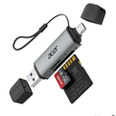 acer SD Card Reader USB C, Dual Slots USB 3.0 Type C to Micro SD Card Adapter, Memory Card Reader for MicroSD, SDHC, SDXC, Compatible with Laptop, PC, iPhone16/15, MacBook Pro/Air, iPad Pro, Android