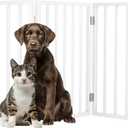 PETMAKER Pet Gate, 3 Panel Freestanding Dog Gate Indoor, White, 54” x 24”