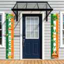 Ledinca St. Patrick's Day Door Banner Decorations 2 Pack, 72" x 12" St Patricks Day Irish Porch Signs, Shamrock Leprechaun Lucky Hanging Banners for Home Wall Front Porch Indoor Outdoor Party Decor
