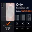 ivoler Magnetic Case for Samsung Galaxy S25 Edge 5G 6.7 [Compatible with Magsafe] [Military Grade Protection] Magnetic Charger Case for S25 Edge, Frosted Translucent Back Phone Cover- Matte Black