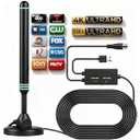 TV Antenna Indoor Antenna for Smart TV for Long Range Reception and All Smart TVs HD Digital Antenna with Amplifier Signal Booster for Local Channels Supports 4K 1080p-Orange