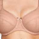 Glamorise Women's Lace Comfort Wonderwire Bra Underwire #9855 (Beige, 42F)