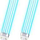 UV UV-C Light Bulbs 9W G23 Base Replacement Bulb for Outdoor Pond Clarifier Lamp Compatible with UVE9 CF400 CF500 UVCP-9 JUP-01 303B 304B R18 R18D R2000 (2, G23 Base)