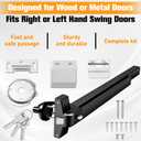 Zonon 1 Set Push Bar Panic Exit Device 31" with Lever Handle, Black