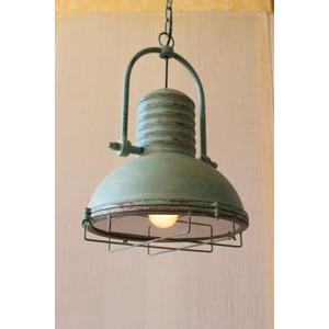KALALOU CLA1098 Antique Turquoise Pendant Light, One Size, Green KALALOU CLA1098 Antique Turquoise Pendant Light, One Size, Green
