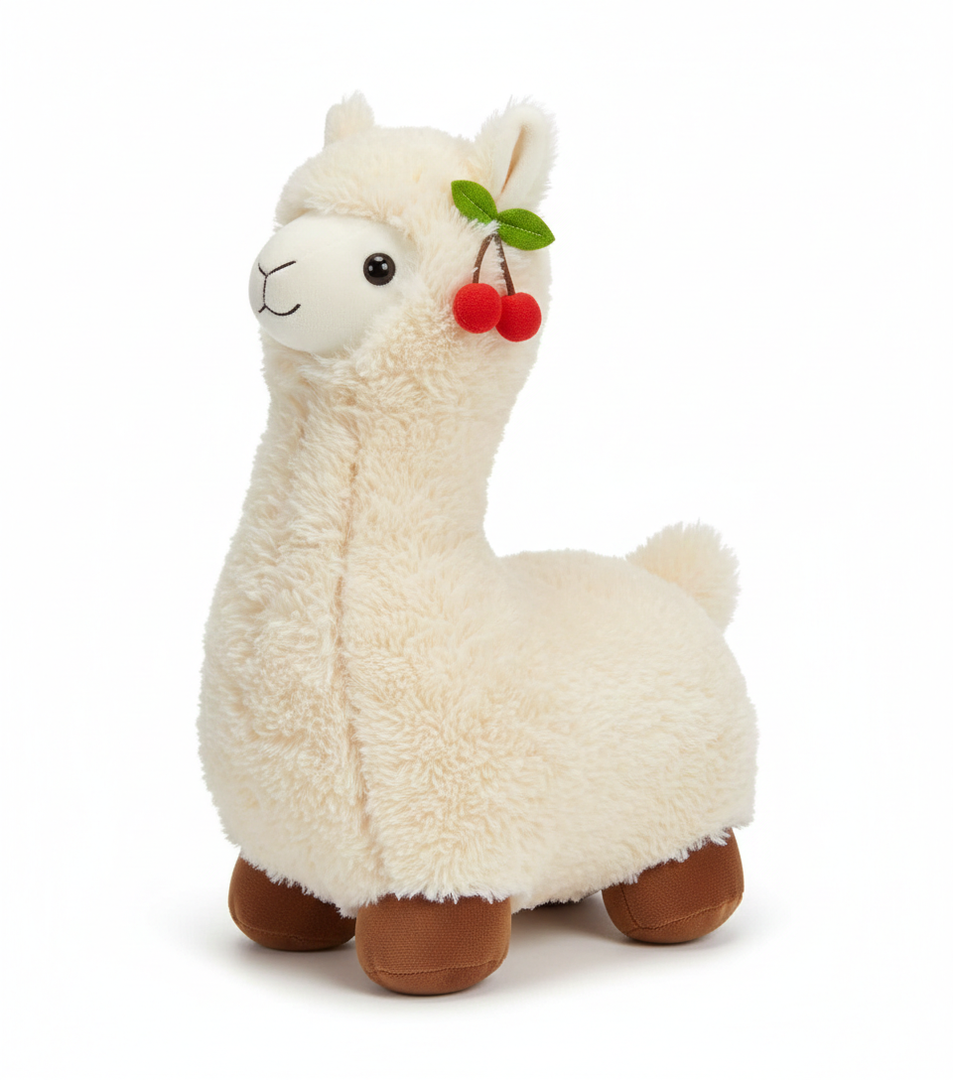 OUKEYI 13.7" /35cm Alpaca Plush Toy, Llama Stuffed Animal Momo Alpaca Plush Toy Alpaca Plush Doll Gift for Girls Birthday Wedding Home Decor (Brown)