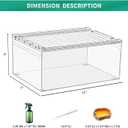 Reptile Terrarium kit,12"*7"*6" Reptile Breeding Box, Magnetic Acrylic Enclosure，for Tarantula，Hermit Crab，Jumping Spider，Iguana，Leopard Gecko，Bearded Dragon, Insect,Scorpions.(30*18*15 cm）