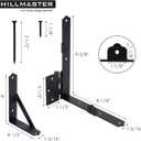 HILLMASTER 2 Set Anti Sag Gate Frame Kit Gate Corner Brace Bracket Heavy Duty Adjustable Gate Hardware with Gate Latch for Wooden Fences,Driveway Gates,Shed Doors,Corral Gates,Wood Windows