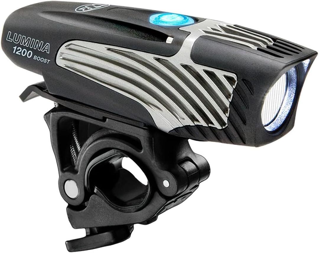 NiteRider Lumina 1200 Boost USB Rechargeable Bike Light Powerful Lumens Bicycle Headlight LED Front Light Easy to Install for Men Women Road Mountain City Commuting Adventure Cycling Safety Flashlight
