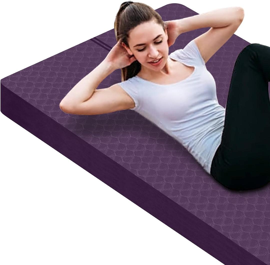 nuveti Large Exercise Mat - 20mm Thick Yoga Mat | Workout Mat for Fitness, Yoga, Pilates, Stretching & Floor Exercises for Women & Men with Free Carrying Bag