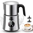 l
5 in 1 Electric Milk Frother: 16.9oz/500ml Large Capacity Dishwasher Safe Milk Steamer for Hot & Cold Milk Froth - Automatic Milk Frother & Warmer for Latte, Cappuccinos, Macchiato, Hot Chocolate
