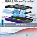 Tokluck PA5/Slim/Pro Cooling Station with Auto Turbofan & 3-Level Speed, PA 5 Vertical Stand Cooling Fan Station with Controller Charger, Accessories Base Cooler Docking Station, Purple
