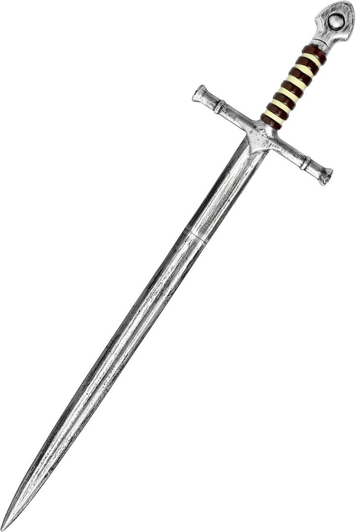 quescu Medieval Knight Toy Sword,35.6" Plastics Sword Medieval Warrior Costume Accessories for Renaissance Fair Cosplay,Props, Large