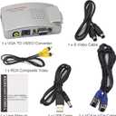 GINTOOYUN VGA to RCA Adapter,Composite VGA to Video,S-Video Converter,for HDTV, Monitors, Laptop, Desktop, PC.