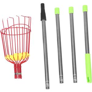 1.6M Telescoping Fruit Picker Tool with Basket Adjustable Lightweight Fruit Catcher for Apples Oranges Pears and More Versatile Harvesting Equipment for Home Gardening