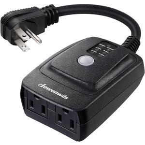 DEWENWILS Outdoor Timer for Lights, Waterproof Outlet Timer with 2 Grounded Electrical Outlets, for Christmas, 15A 1/2HP, UL Listed