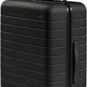 Away Medium Checked Luggage, Lightweight Hard Shell Suitcase with Spinner Wheels, Durable Rolling Luggage, TSA Lock, 26 Inch, Jet Black