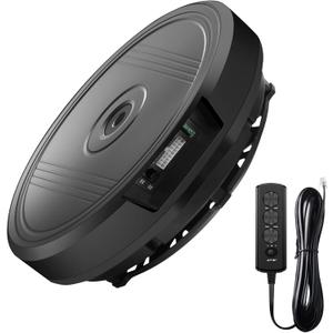 j Junsun 800W Powered 12" Car Subwoofer, Anti-Theft Spare Tire Design, Deep Bass, Easy Install and Remote Bass Knob, Perfect for Car Audio Enthusiasts 2025 (Subwoofer + Mounting Wire Kit)