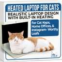 Cattop Cat Laptop Toy - Cat Computer with Heated Surface, Realistic Kitty Laptop with Adjustable Screen, Lightweight Toy Gadget for Felines Who Sit On Keyboards, Funny Gift for Pet Owners