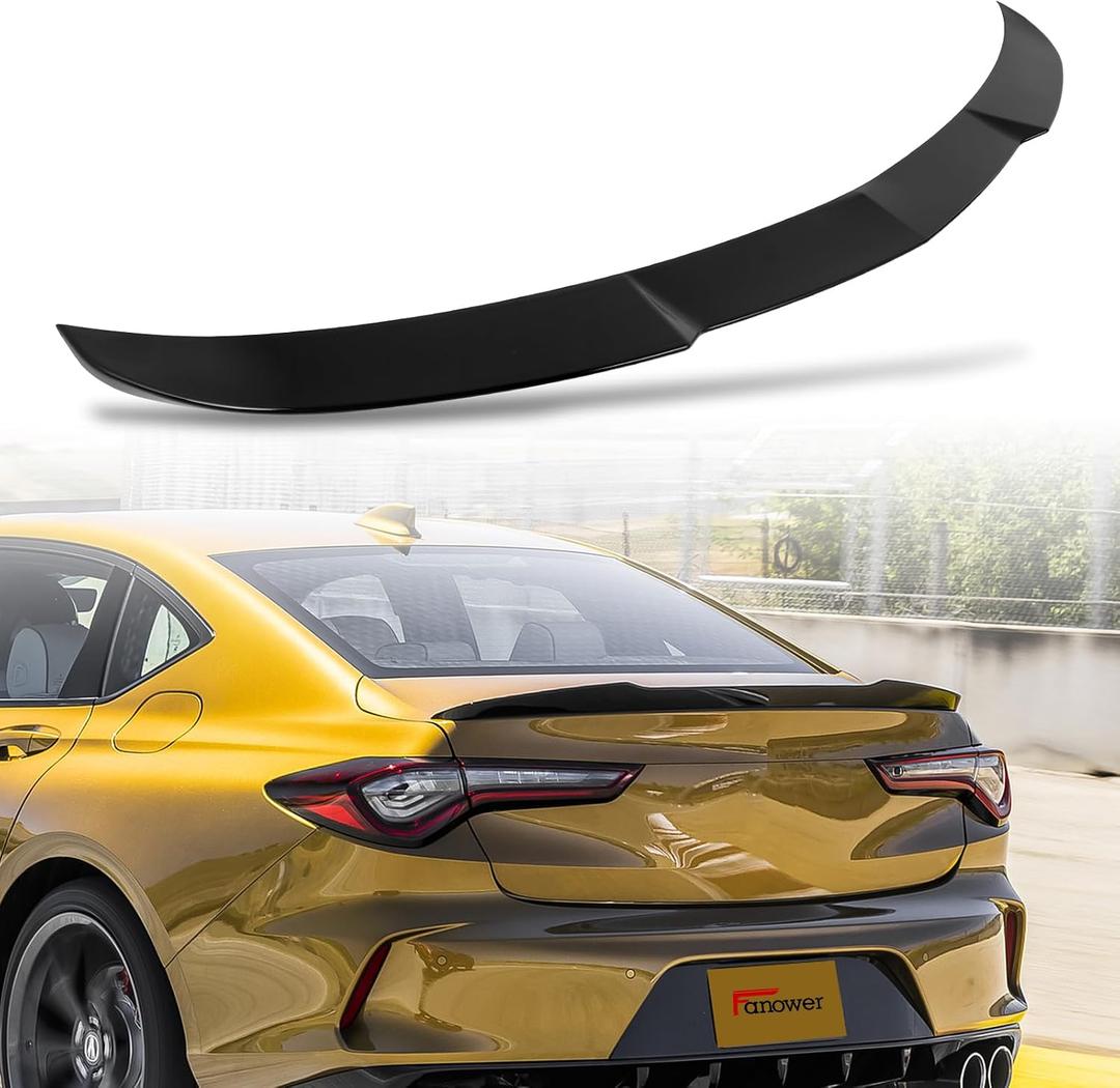 Rear Spoiler Wing Compatible with 2021-2025 for Acura TLX Sedan Advance/Base/SH-AWD/Type S Sedan 2023 for Acura TLX Sedan Type S PMC Edition Gloss Black Rear Trunk Spoiler