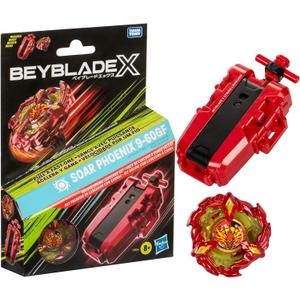 BEYBLADE X Soar Phoenix 9-60GF Deluxe String Launcher Set with Attack Type Right-Spinning Top Toy; Great Gift for 8 Year Old Boys and Girls