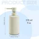 Liquid Soap Dispenser 2 Pack, 8.5oz Matte Beige Lotion Hand Sanitizer Soap Dispenser with Easy-to-Press Pump for Bathroom & Kitchen Countertop Refillable