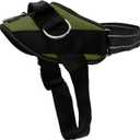 ShawnCo Essential Dog Harness, No-Pull Pet Vest with 3 Leash Clips, No Choke, Reflective, Adjustable and Padded, for Easy Walking and Training for Small, Medium and Large Dogs (Olive Green, XL)