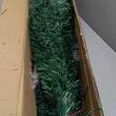 Juegoal 7ft Pre-Lit Artificial Christmas Tree, Lighted Optical Fiber Xmas Trees with Warm White Large Stars & Color Changing Optical Fiber Lights, Party Home Holiday Green Fake Tree with Metal Legs