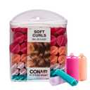 Conair Foam Hair Rollers - 48 Count, Assorted Colors - Heatless Curls, Overnight Curls, Foam Rollers with Storage Case