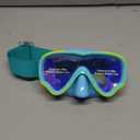 Kids Swim Goggles with Fabric Strap for Kids 3-15, Leak Proof Swimming Goggles Nose Cover 180 Clear View (Green)