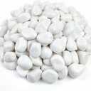 FANTIAN 40 lbs White River Rocks for Landscaping, 1.5-2.5 Inch Decorative Polished Pebbles for Plants, Vase, Terrarium, Aquarium, Stones for Planter, Garden and Yard Paver