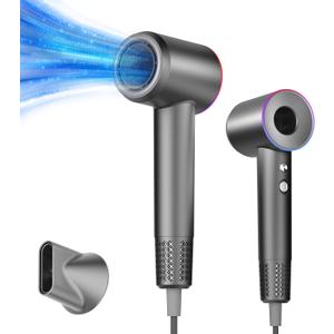 Ionic Hair Dryer - 120000 RPM High Speed Brushless Motor for Fast Drying, Low Noise (Gray) Ionic Hair Dryer - 120000 RPM High Speed Brushless Motor for Fast Drying, Low Noise (Gray)